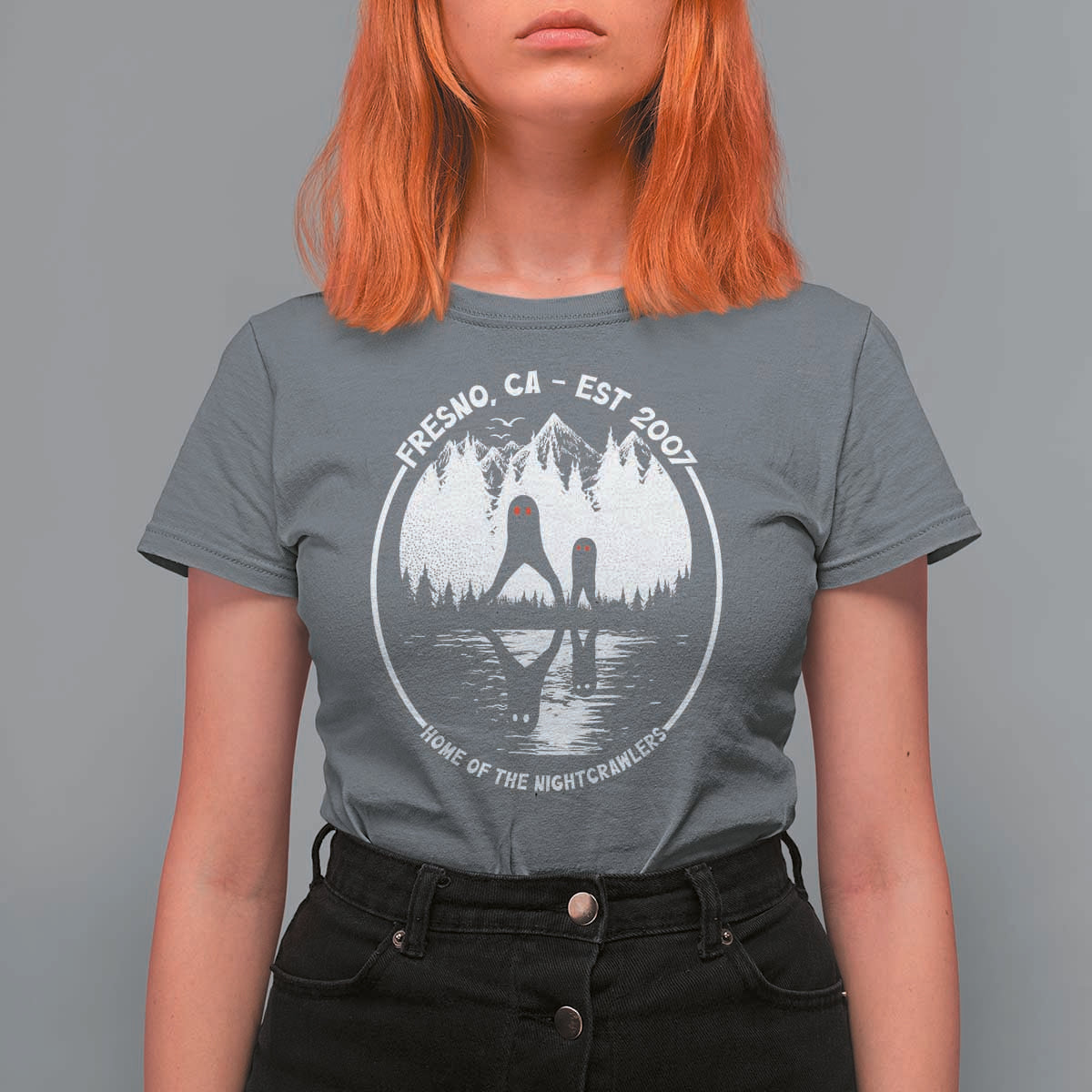 Home Of The Fresno Nightcrawlers T Shirt For Women California Cryptid Hunter - Wonder Print Shop