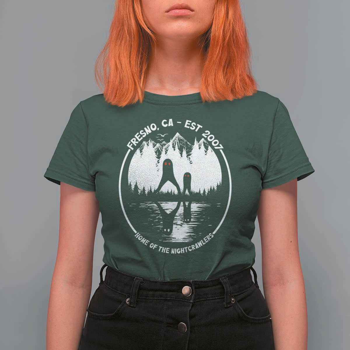 Home Of The Fresno Nightcrawlers T Shirt For Women California Cryptid Hunter - Wonder Print Shop
