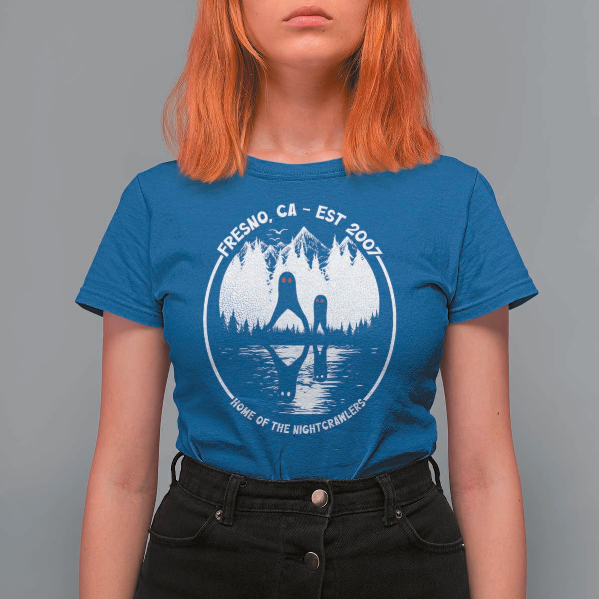 Home Of The Fresno Nightcrawlers T Shirt For Women California Cryptid Hunter - Wonder Print Shop