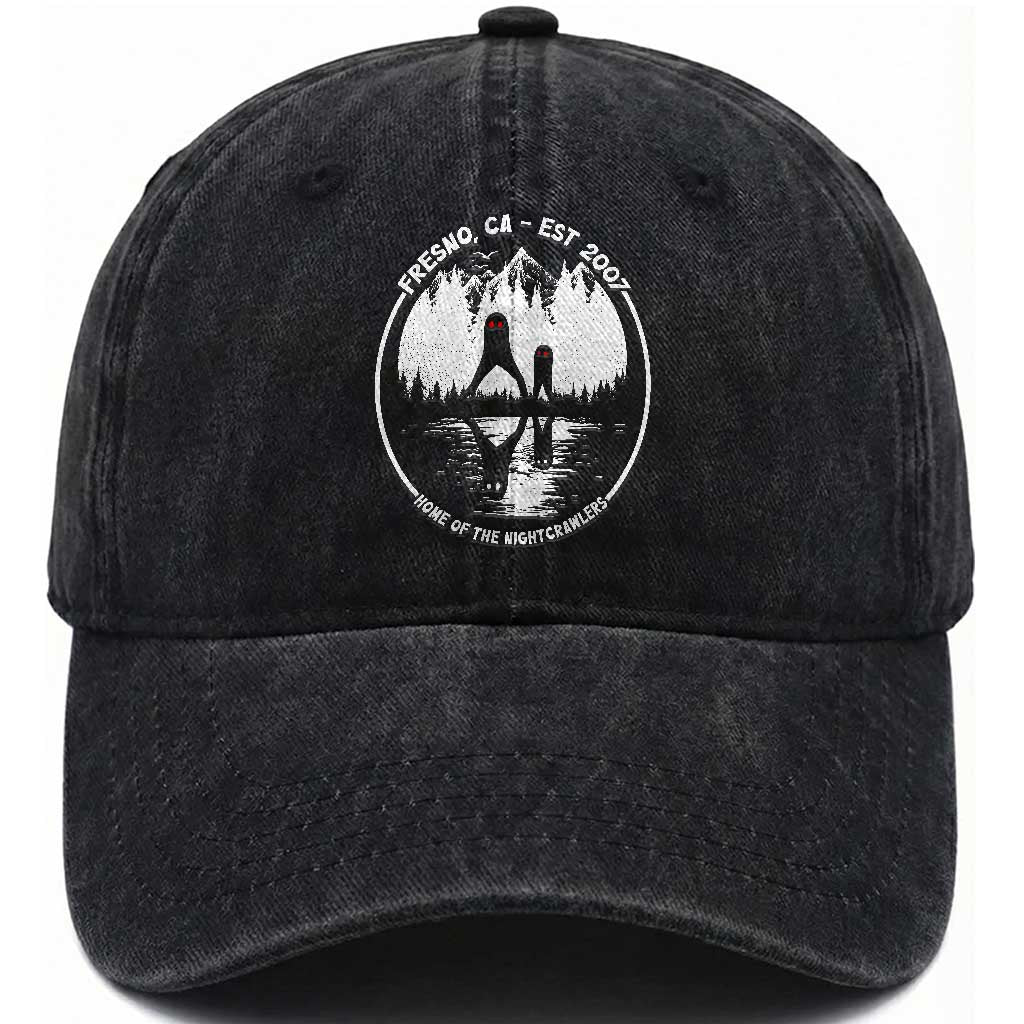 Home Of The Fresno Nightcrawlers Washed Cotton Baseball Cap California Cryptid Hunter