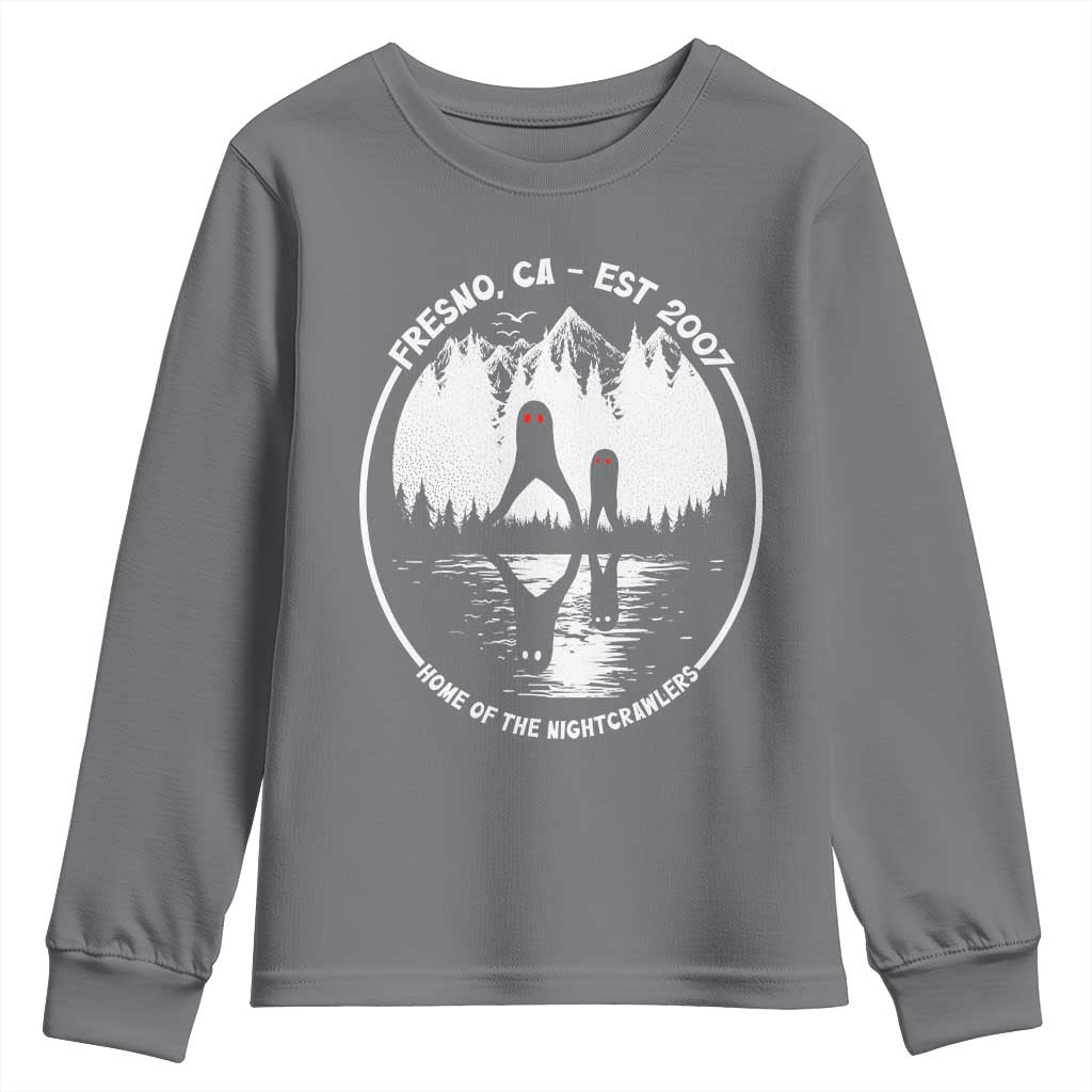 Home Of The Fresno Nightcrawlers Youth Sweatshirt California Cryptid Hunter - Wonder Print Shop