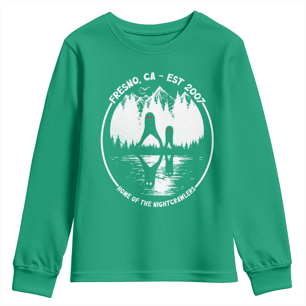 Home Of The Fresno Nightcrawlers Youth Sweatshirt California Cryptid Hunter - Wonder Print Shop