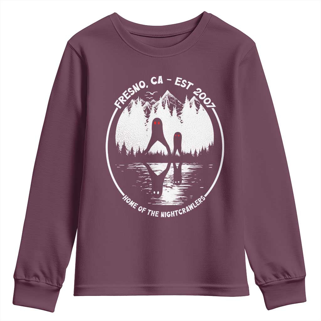 Home Of The Fresno Nightcrawlers Youth Sweatshirt California Cryptid Hunter - Wonder Print Shop