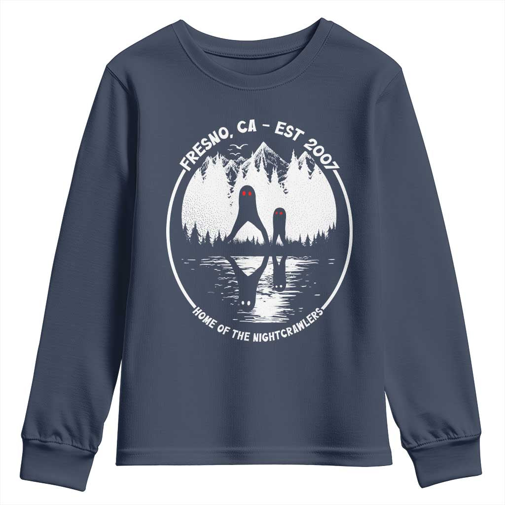 Home Of The Fresno Nightcrawlers Youth Sweatshirt California Cryptid Hunter - Wonder Print Shop