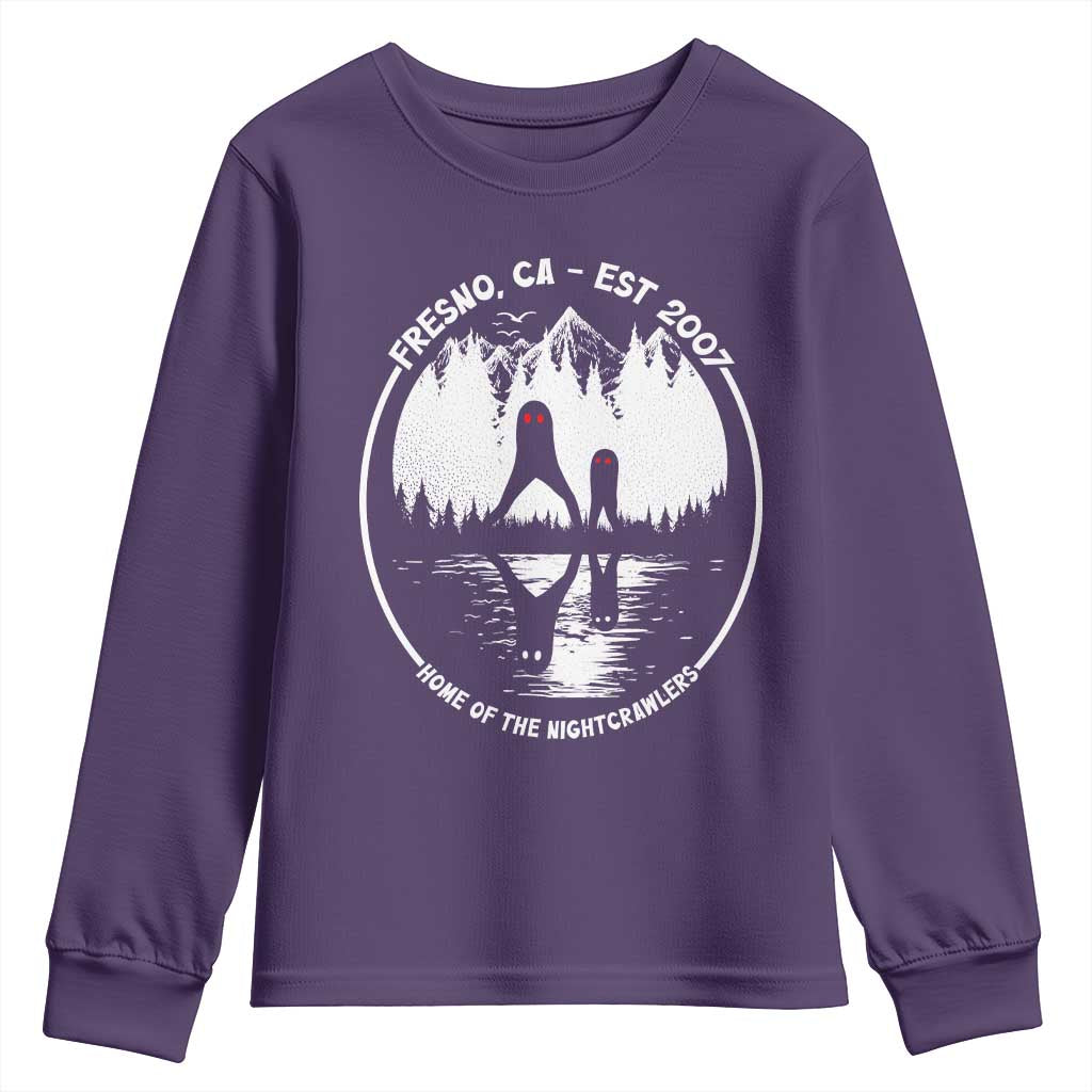 Home Of The Fresno Nightcrawlers Youth Sweatshirt California Cryptid Hunter - Wonder Print Shop