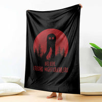 Believe In Fresno Nightcrawlers Throw Blanket California Cryptid Hunter Gift - Wonder Print Shop