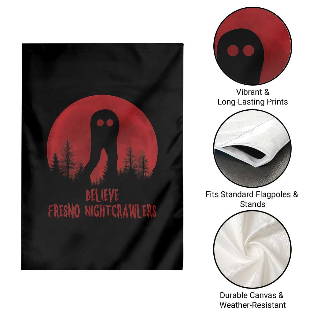 Believe In Fresno Nightcrawlers Garden Flag California Cryptid Hunter Gift - Wonder Print Shop