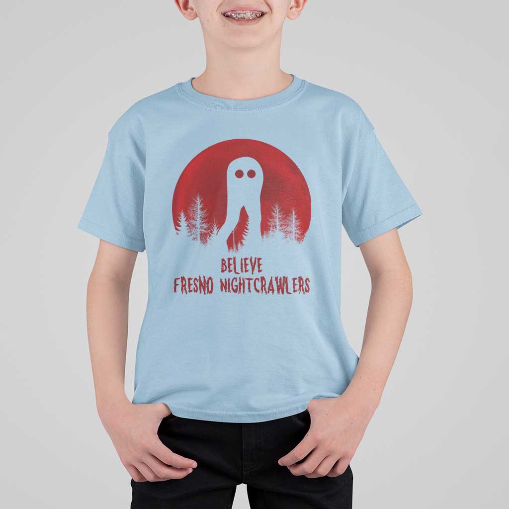 Believe In Fresno Nightcrawlers T Shirt For Kid California Cryptid Hunter Gift - Wonder Print Shop