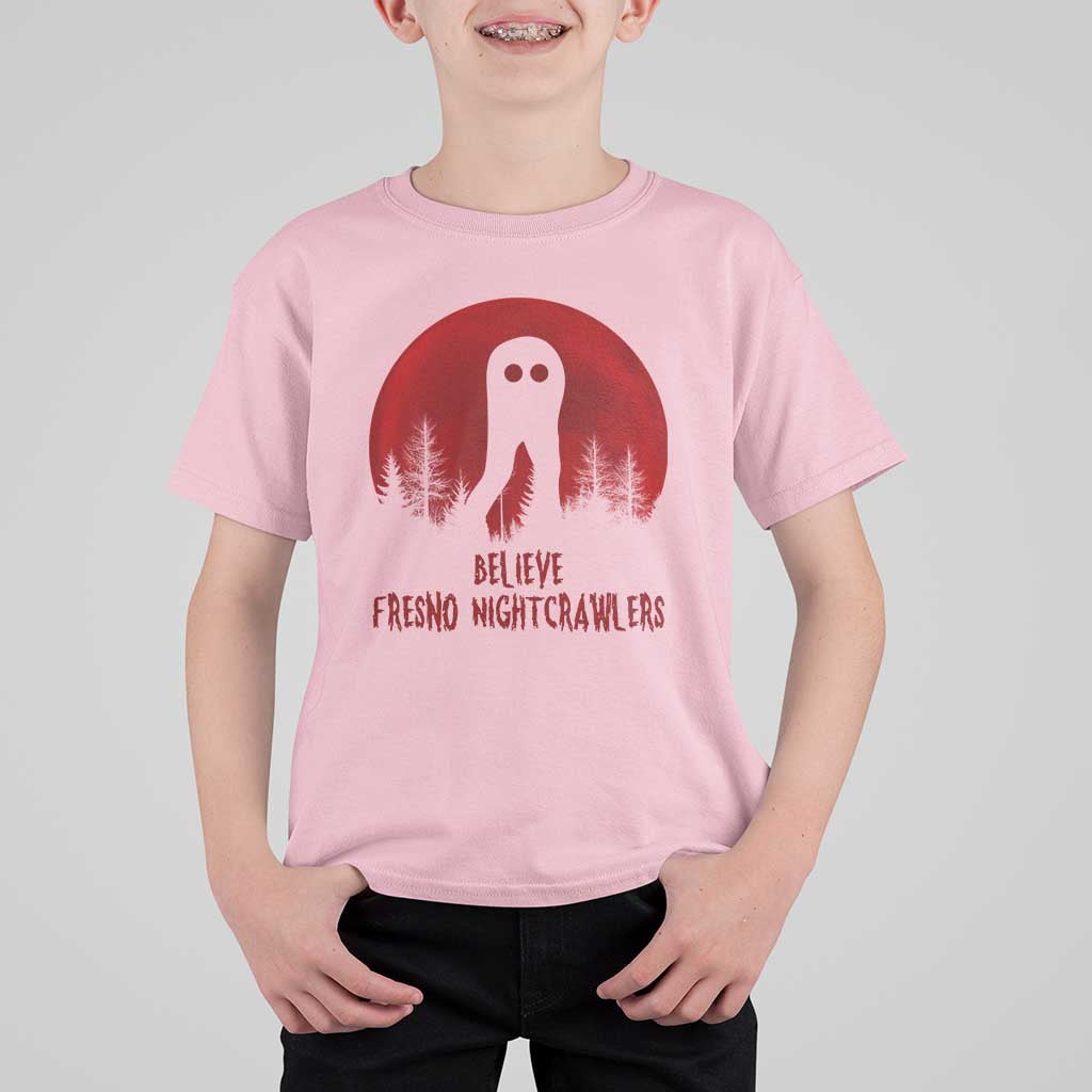 Believe In Fresno Nightcrawlers T Shirt For Kid California Cryptid Hunter Gift - Wonder Print Shop