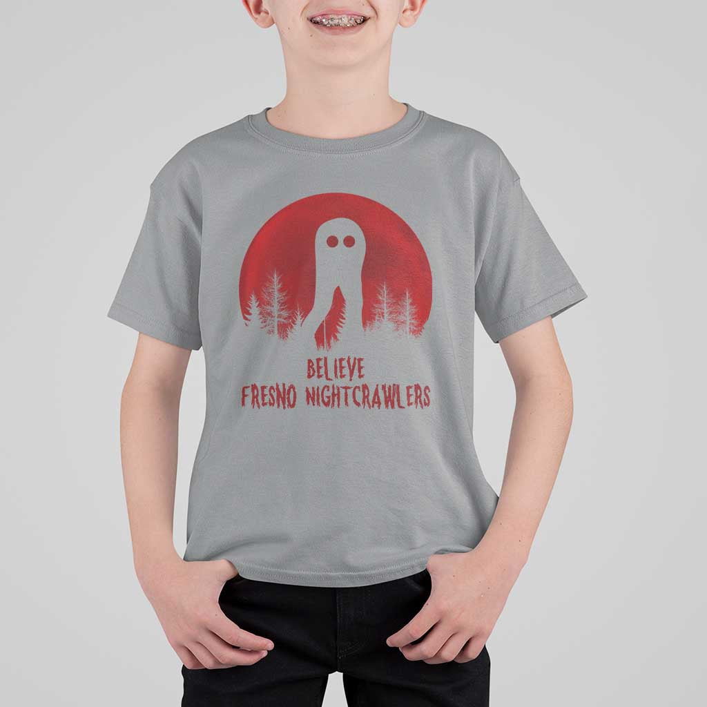 Believe In Fresno Nightcrawlers T Shirt For Kid California Cryptid Hunter Gift - Wonder Print Shop