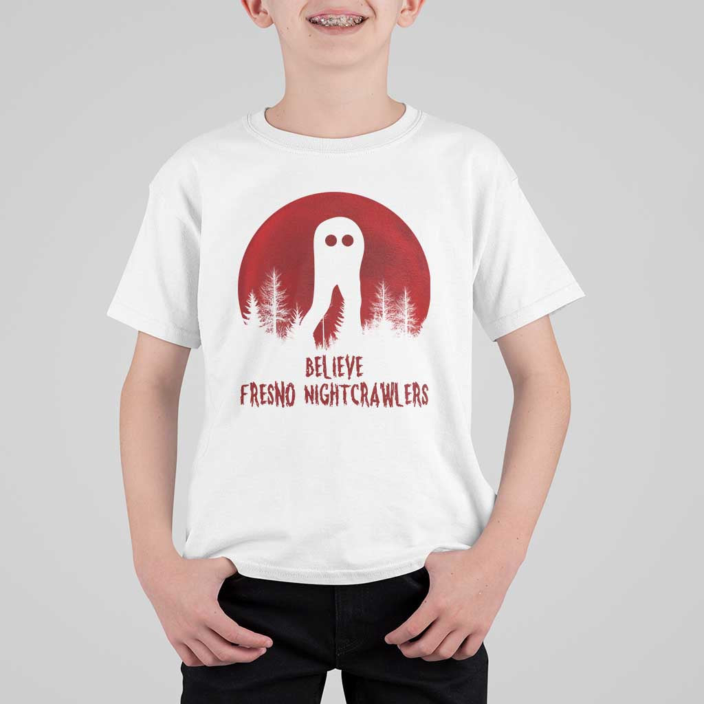 Believe In Fresno Nightcrawlers T Shirt For Kid California Cryptid Hunter Gift - Wonder Print Shop