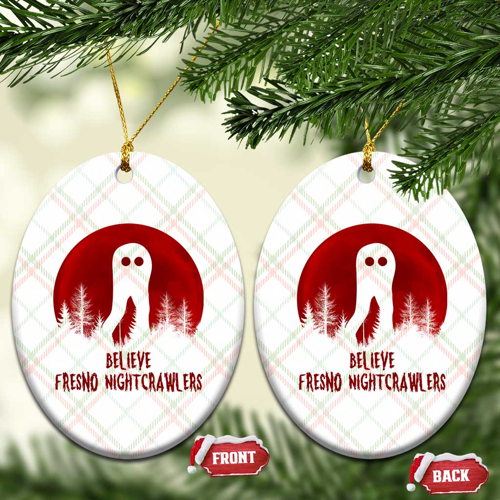 Believe In Fresno Nightcrawlers Ceramic Ornament California Cryptid Hunter Gift - Wonder Print Shop