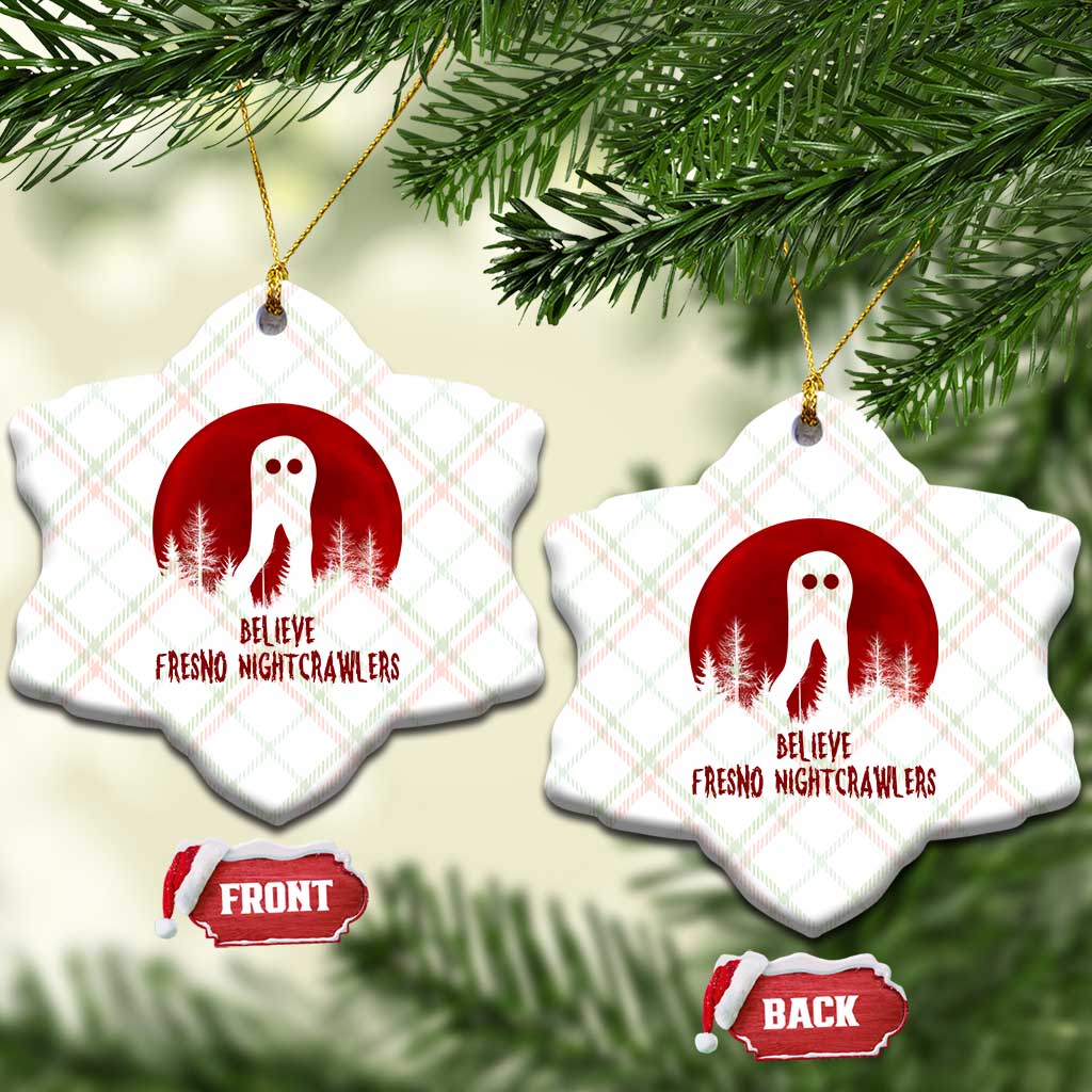 Believe In Fresno Nightcrawlers Ceramic Ornament California Cryptid Hunter Gift - Wonder Print Shop