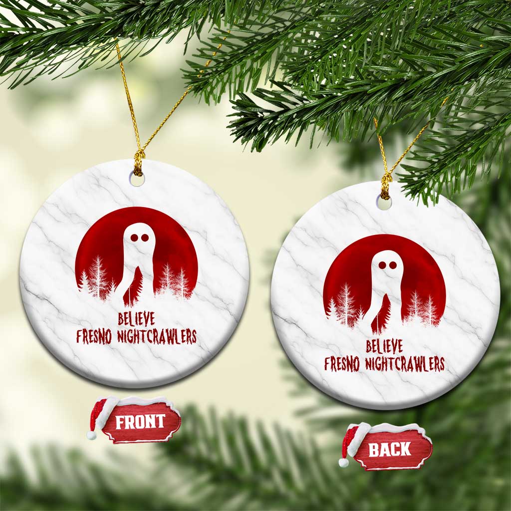 Believe In Fresno Nightcrawlers Ceramic Ornament California Cryptid Hunter Gift - Wonder Print Shop