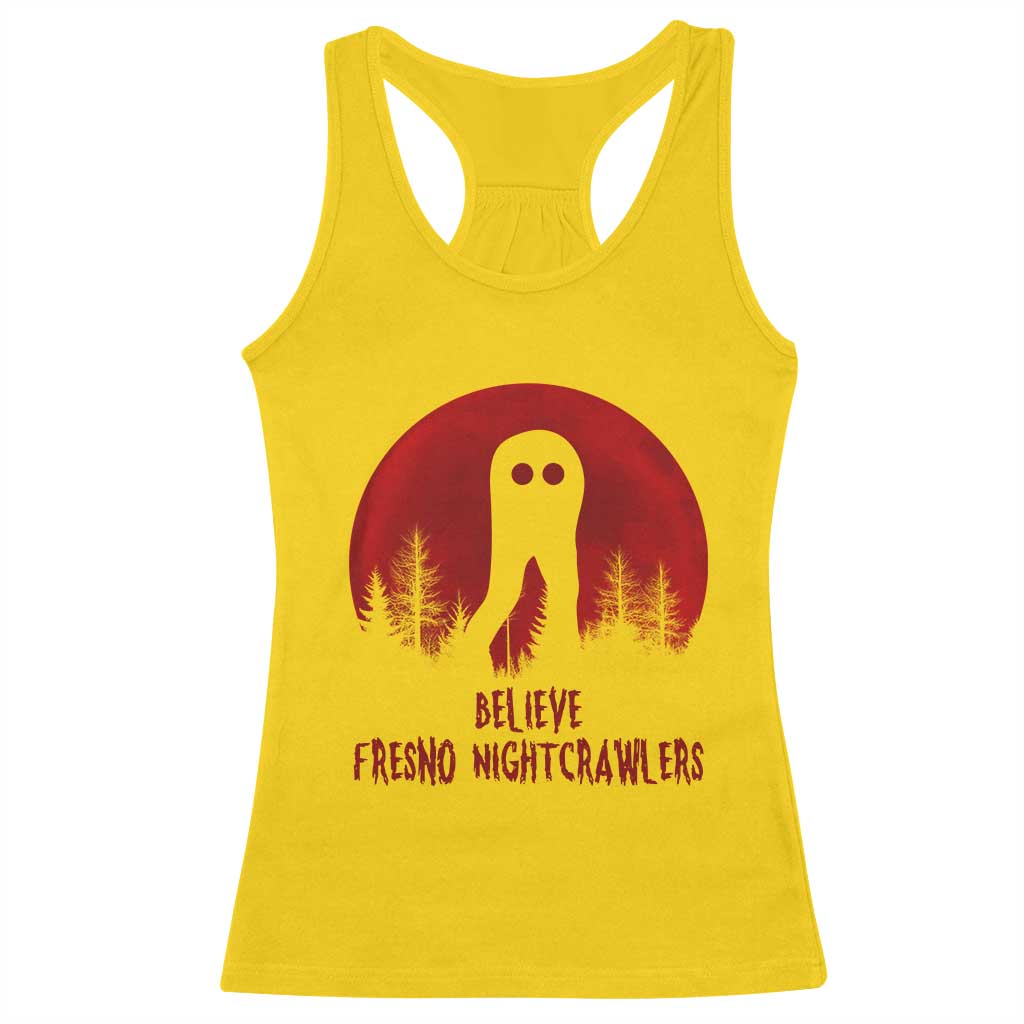 Believe In Fresno Nightcrawlers Racerback Tank Top California Cryptid Hunter Gift - Wonder Print Shop