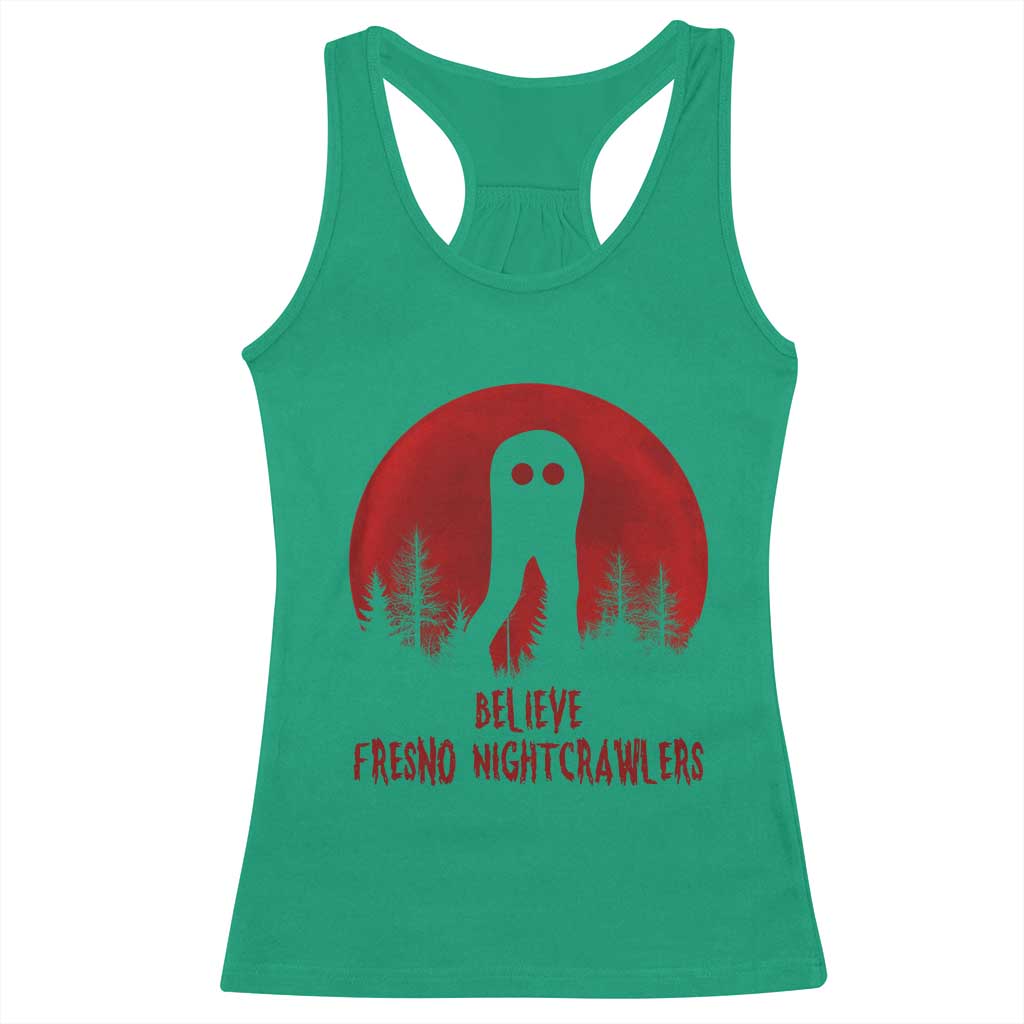 Believe In Fresno Nightcrawlers Racerback Tank Top California Cryptid Hunter Gift - Wonder Print Shop