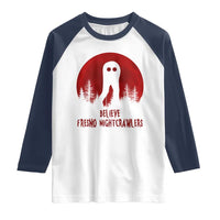 Believe In Fresno Nightcrawlers Raglan Shirt California Cryptid Hunter Gift - Wonder Print Shop