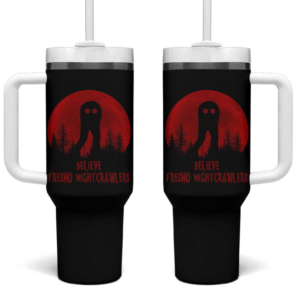 Believe In Fresno Nightcrawlers Tumbler With Handle California Cryptid Hunter Gift - Wonder Print Shop