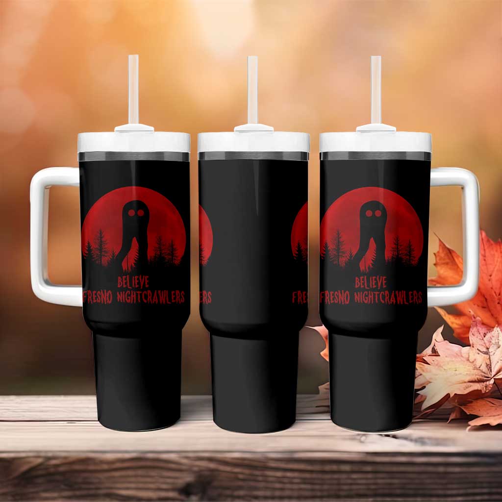 Believe In Fresno Nightcrawlers Tumbler With Handle California Cryptid Hunter Gift - Wonder Print Shop