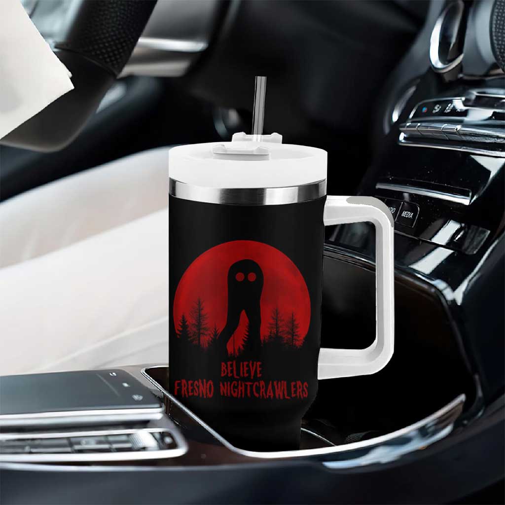 Believe In Fresno Nightcrawlers Tumbler With Handle California Cryptid Hunter Gift - Wonder Print Shop