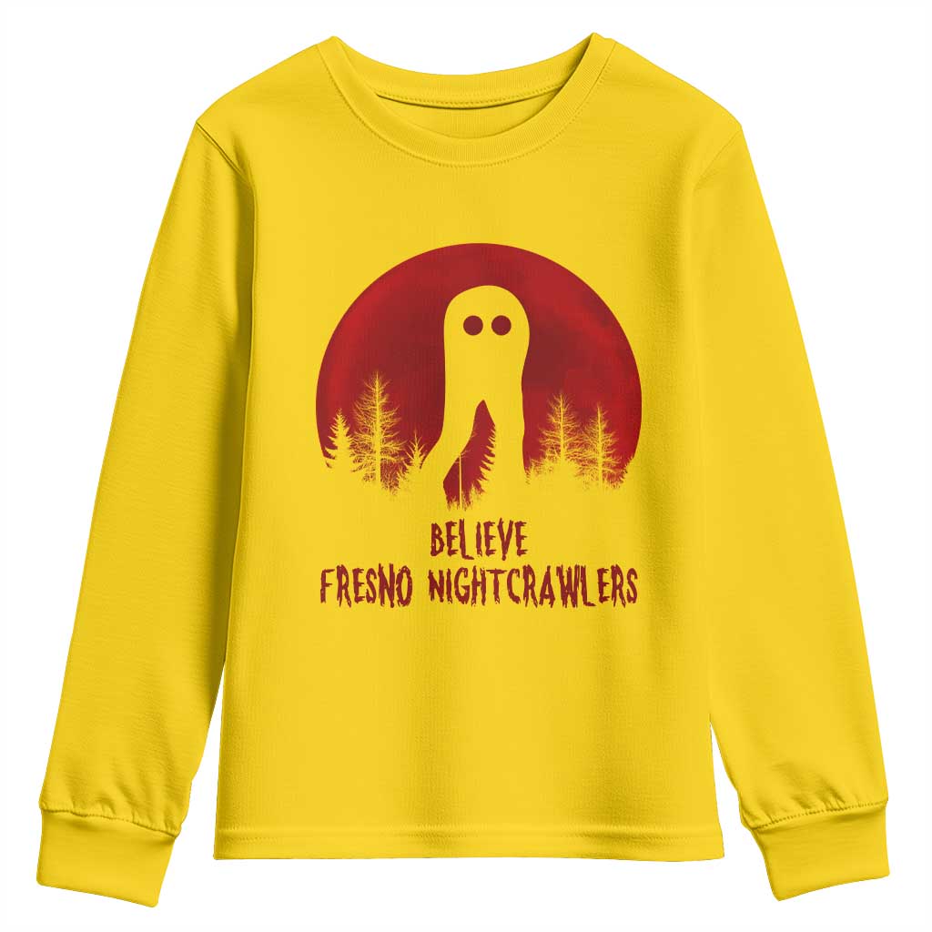 Believe In Fresno Nightcrawlers Youth Sweatshirt California Cryptid Hunter Gift - Wonder Print Shop