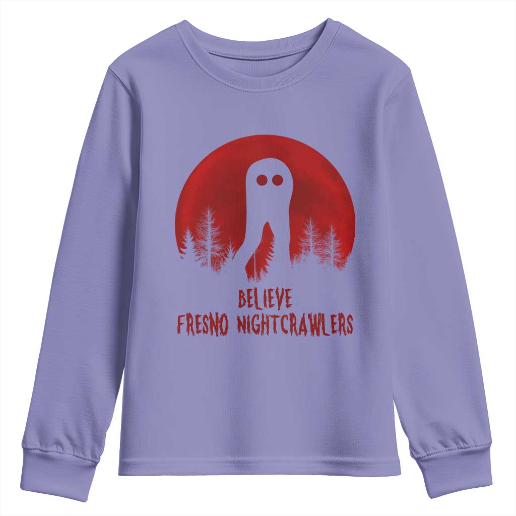 Believe In Fresno Nightcrawlers Youth Sweatshirt California Cryptid Hunter Gift - Wonder Print Shop