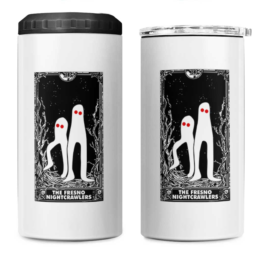 Funny Tarot Card Graphic Fresno Nightcrawlers Lover 4 in 1 Can Cooler Tumbler Cryptid Gift - Wonder Print Shop