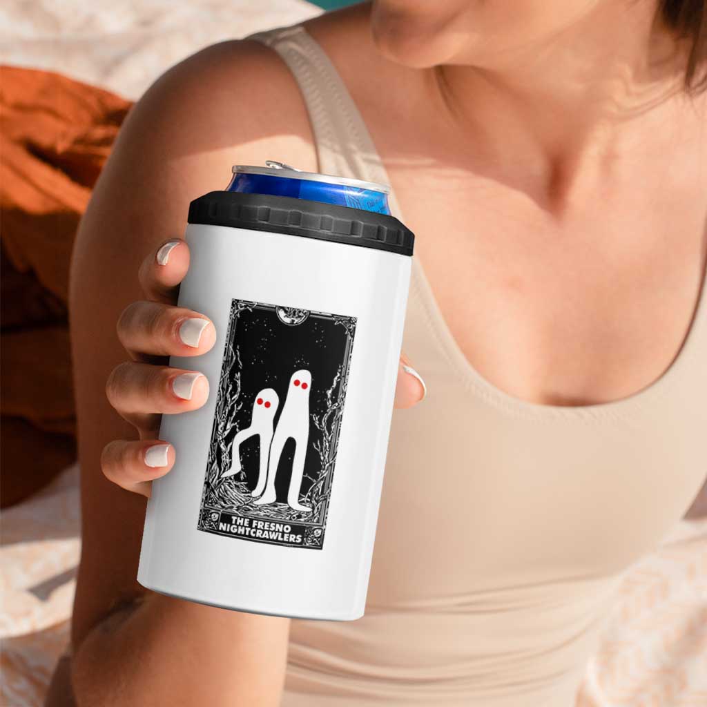 Funny Tarot Card Graphic Fresno Nightcrawlers Lover 4 in 1 Can Cooler Tumbler Cryptid Gift - Wonder Print Shop