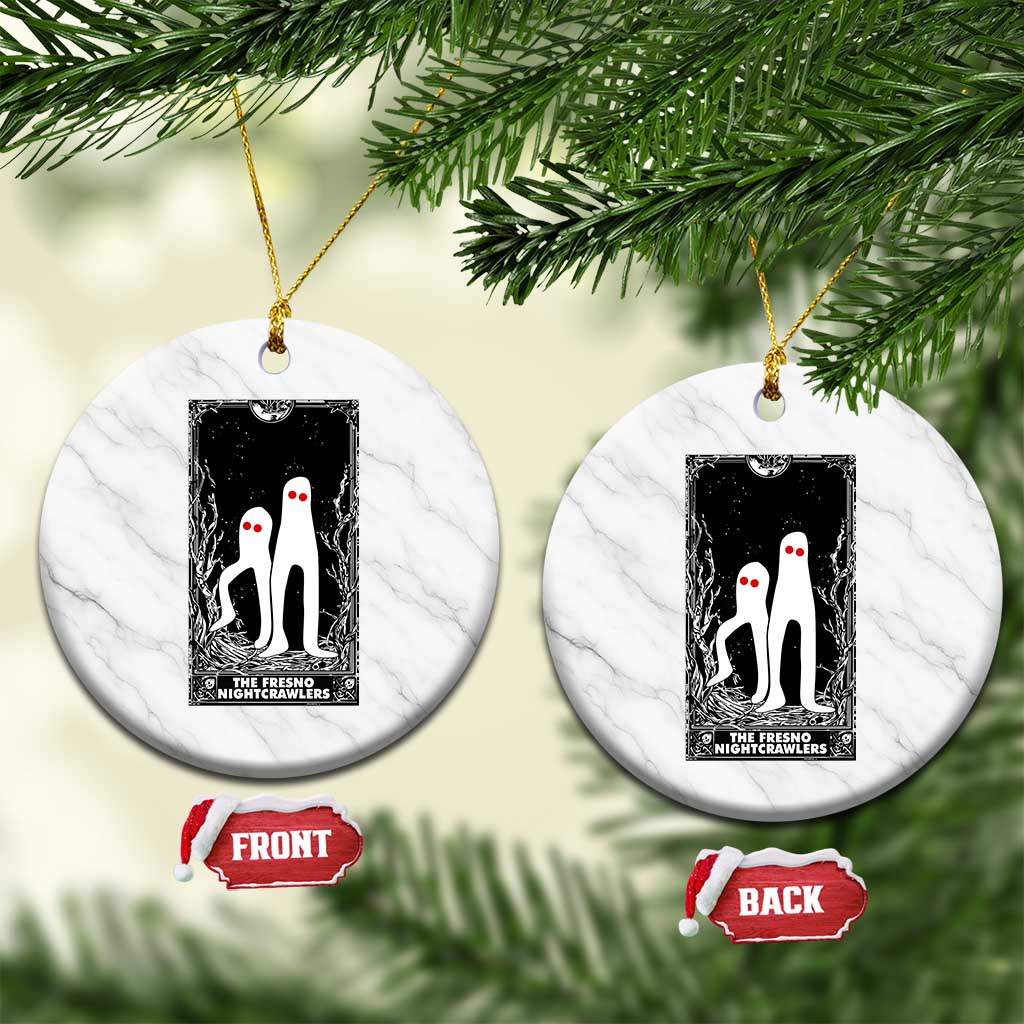Funny Tarot Card Graphic Fresno Nightcrawlers Lover Ceramic Ornament Cryptid Gift - Wonder Print Shop