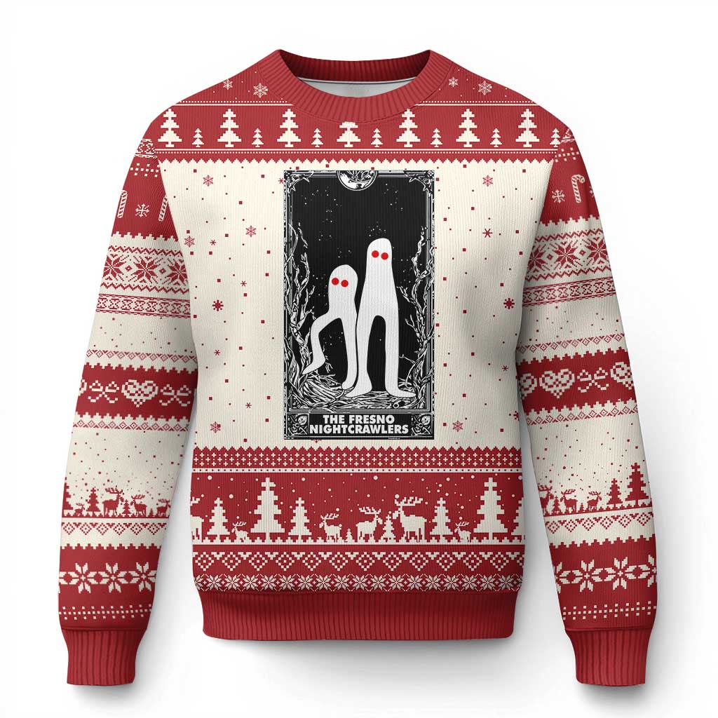 Funny Tarot Card Graphic Fresno Nightcrawlers Lover Ugly Christmas Sweater Cryptid Gift - Wonder Print Shop