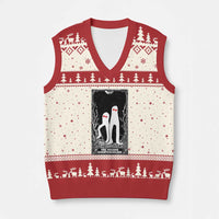 Funny Tarot Card Graphic Fresno Nightcrawlers Lover V-Neck Knit Sweater Vest Cryptid Gift - Wonder Print Shop