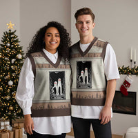 Funny Tarot Card Graphic Fresno Nightcrawlers Lover V-Neck Knit Sweater Vest Cryptid Gift - Wonder Print Shop