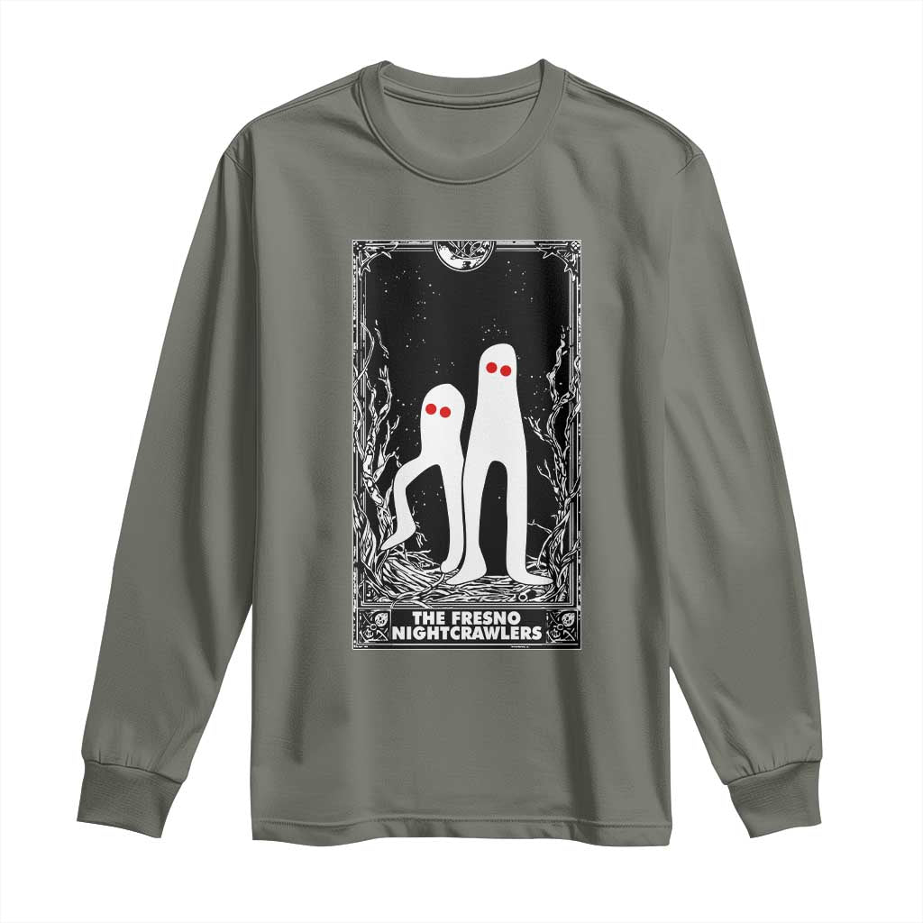 Funny Tarot Card Graphic Fresno Nightcrawlers Lover Long Sleeve Shirt Cryptid Gift - Wonder Print Shop