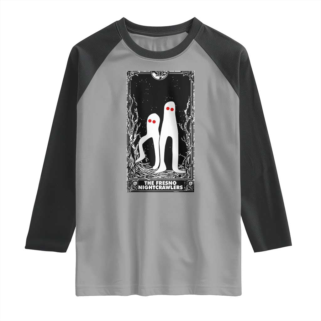 Funny Tarot Card Graphic Fresno Nightcrawlers Lover Raglan Shirt Cryptid Gift - Wonder Print Shop
