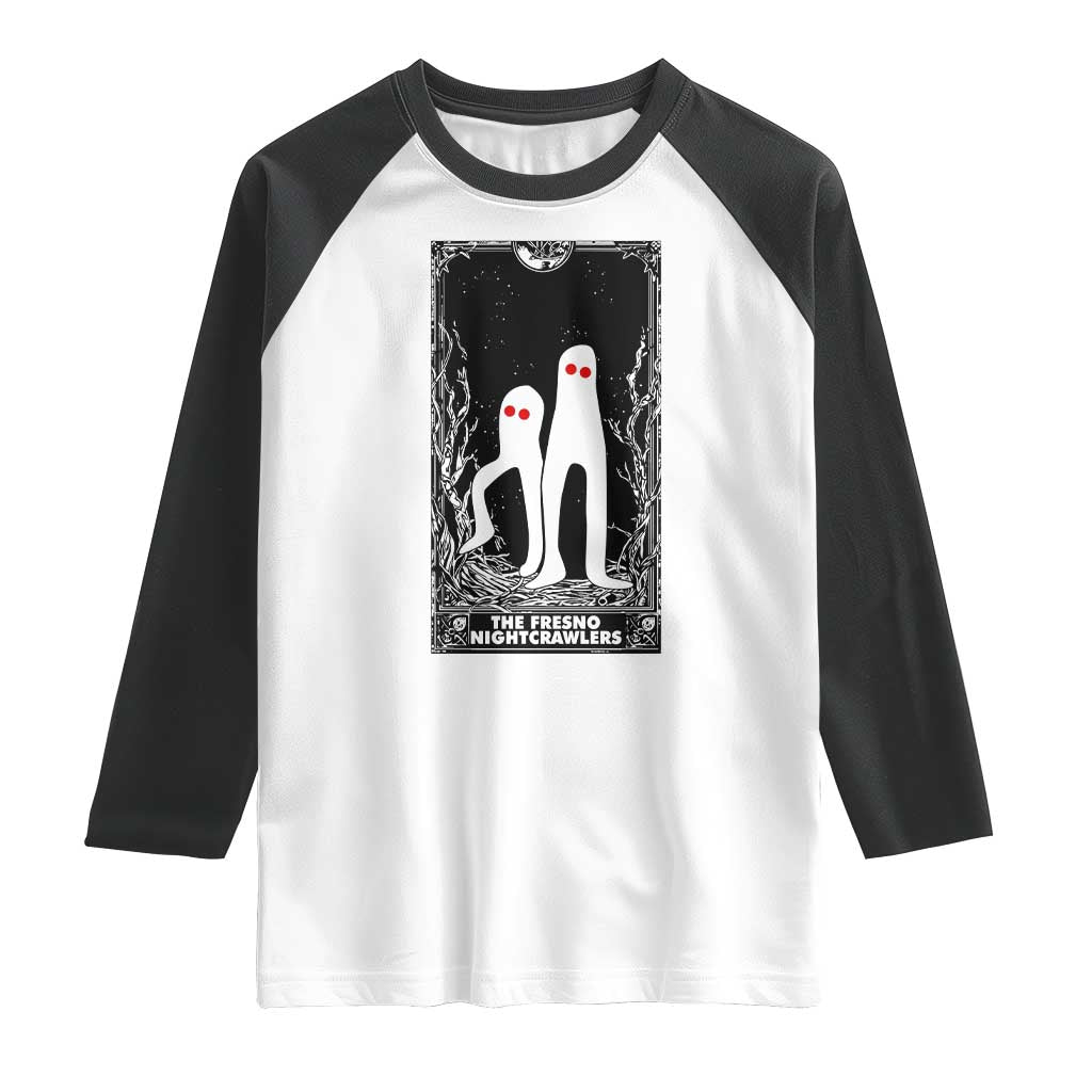 Funny Tarot Card Graphic Fresno Nightcrawlers Lover Raglan Shirt Cryptid Gift - Wonder Print Shop