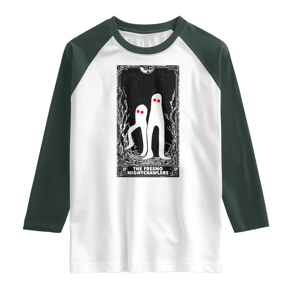 Funny Tarot Card Graphic Fresno Nightcrawlers Lover Raglan Shirt Cryptid Gift - Wonder Print Shop