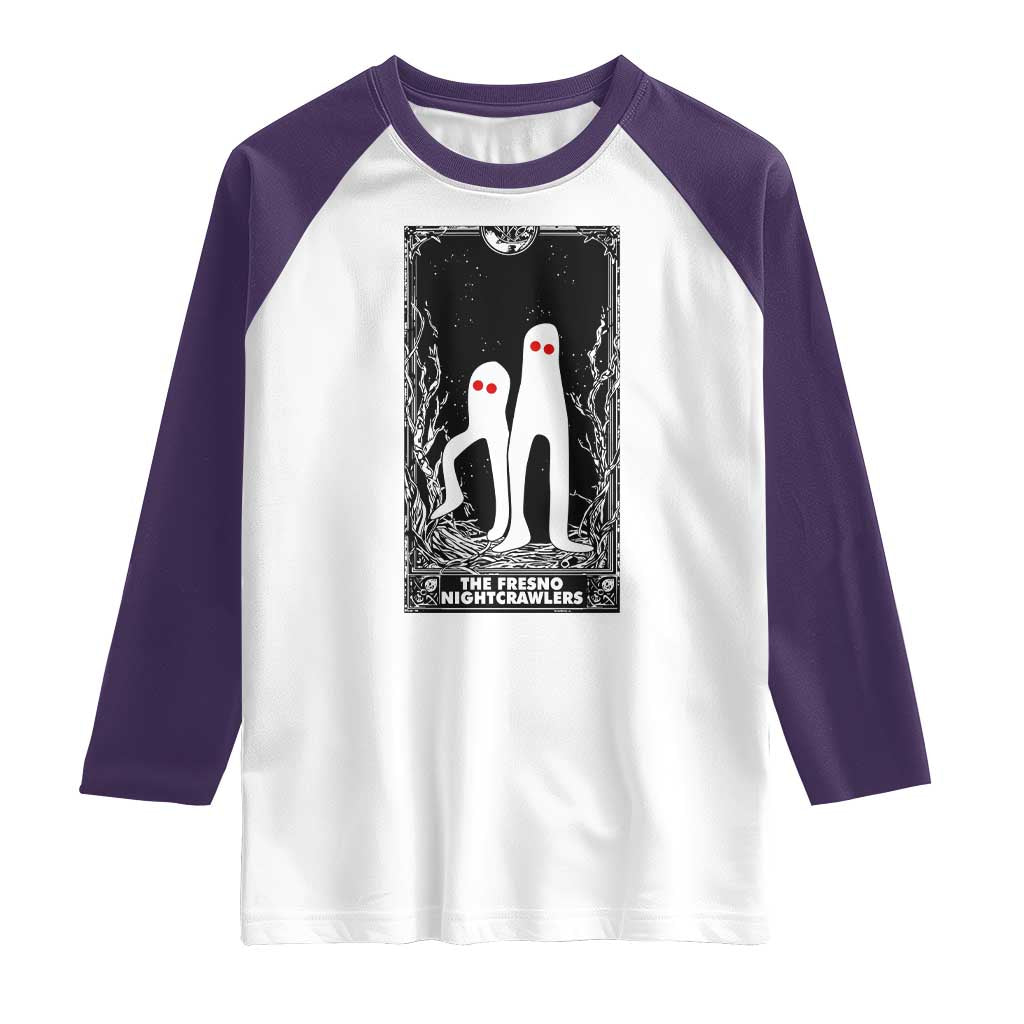 Funny Tarot Card Graphic Fresno Nightcrawlers Lover Raglan Shirt Cryptid Gift - Wonder Print Shop