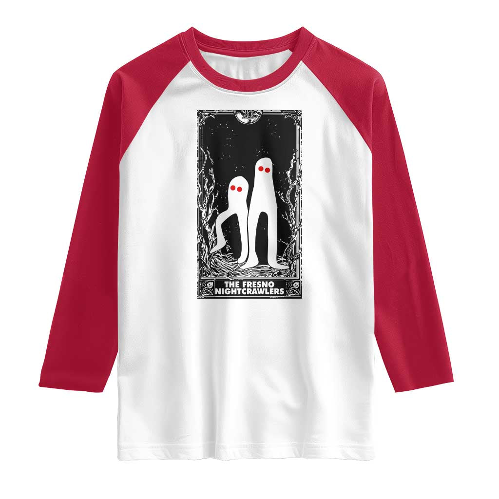 Funny Tarot Card Graphic Fresno Nightcrawlers Lover Raglan Shirt Cryptid Gift - Wonder Print Shop