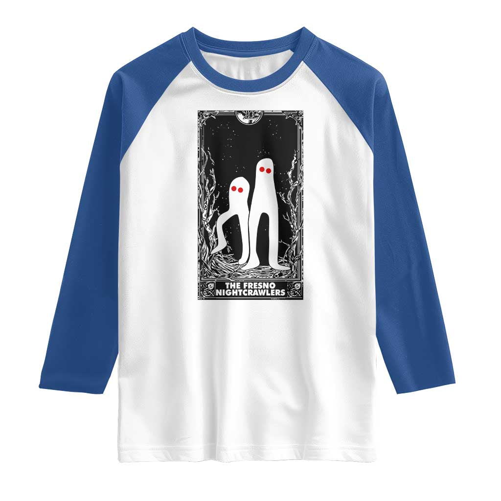 Funny Tarot Card Graphic Fresno Nightcrawlers Lover Raglan Shirt Cryptid Gift - Wonder Print Shop