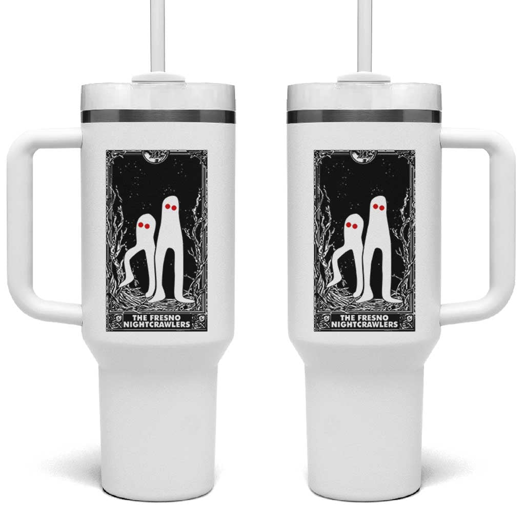 Funny Tarot Card Graphic Fresno Nightcrawlers Lover Tumbler With Handle Cryptid Gift - Wonder Print Shop