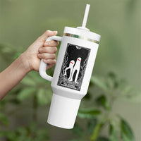 Funny Tarot Card Graphic Fresno Nightcrawlers Lover Tumbler With Handle Cryptid Gift - Wonder Print Shop