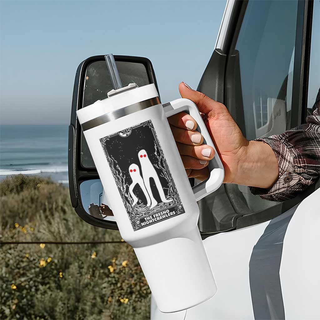 Funny Tarot Card Graphic Fresno Nightcrawlers Lover Tumbler With Handle Cryptid Gift - Wonder Print Shop