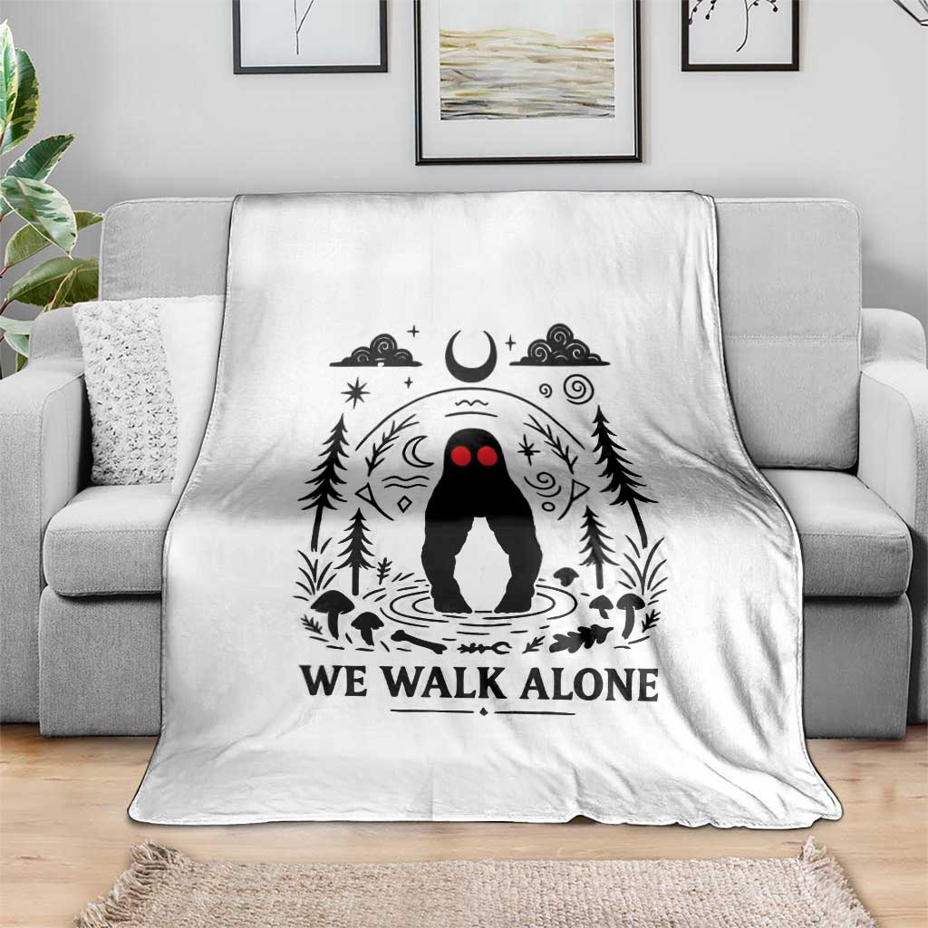 We Walk Alone Fresno Nightcrawler Throw Blanket California Cryptid Hunter - Wonder Print Shop
