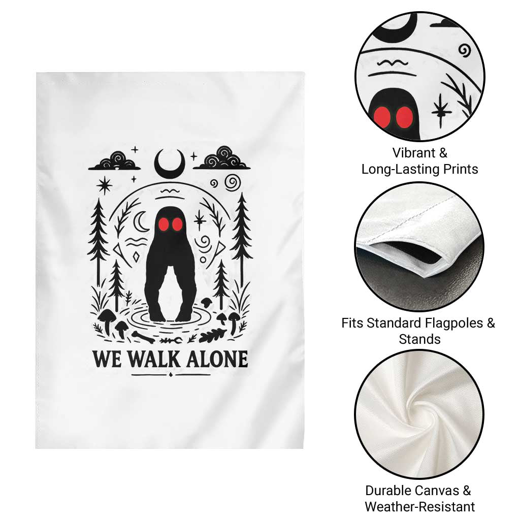 We Walk Alone Fresno Nightcrawler Garden Flag California Cryptid Hunter - Wonder Print Shop