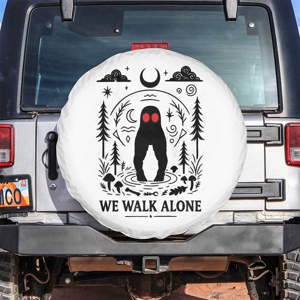 We Walk Alone Fresno Nightcrawler Spare Tire Cover California Cryptid Hunter - Wonder Print Shop