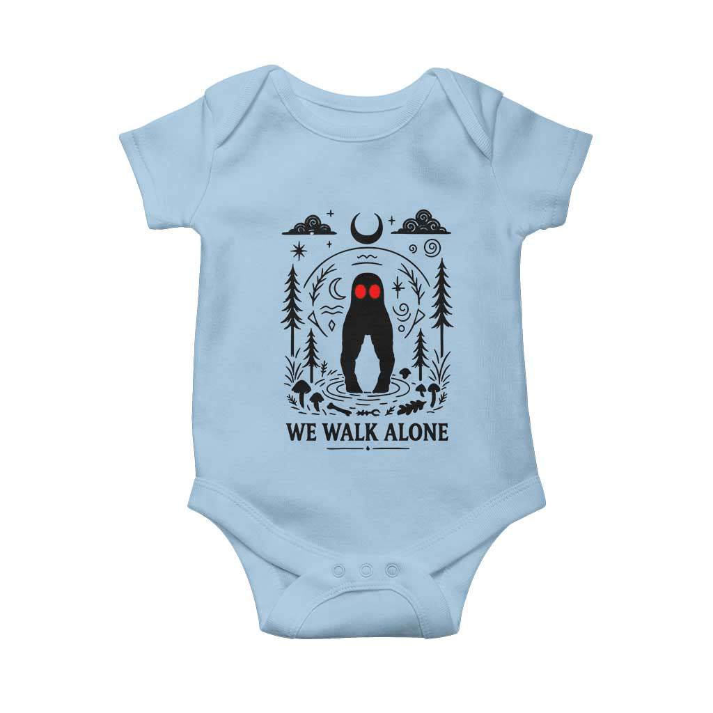 We Walk Alone Fresno Nightcrawler Baby Onesie California Cryptid Hunter - Wonder Print Shop