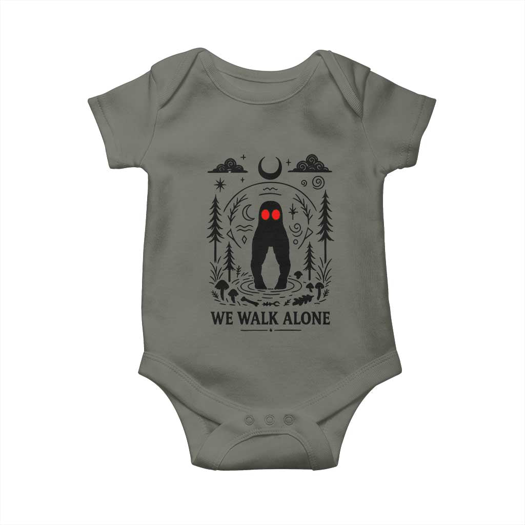 We Walk Alone Fresno Nightcrawler Baby Onesie California Cryptid Hunter - Wonder Print Shop