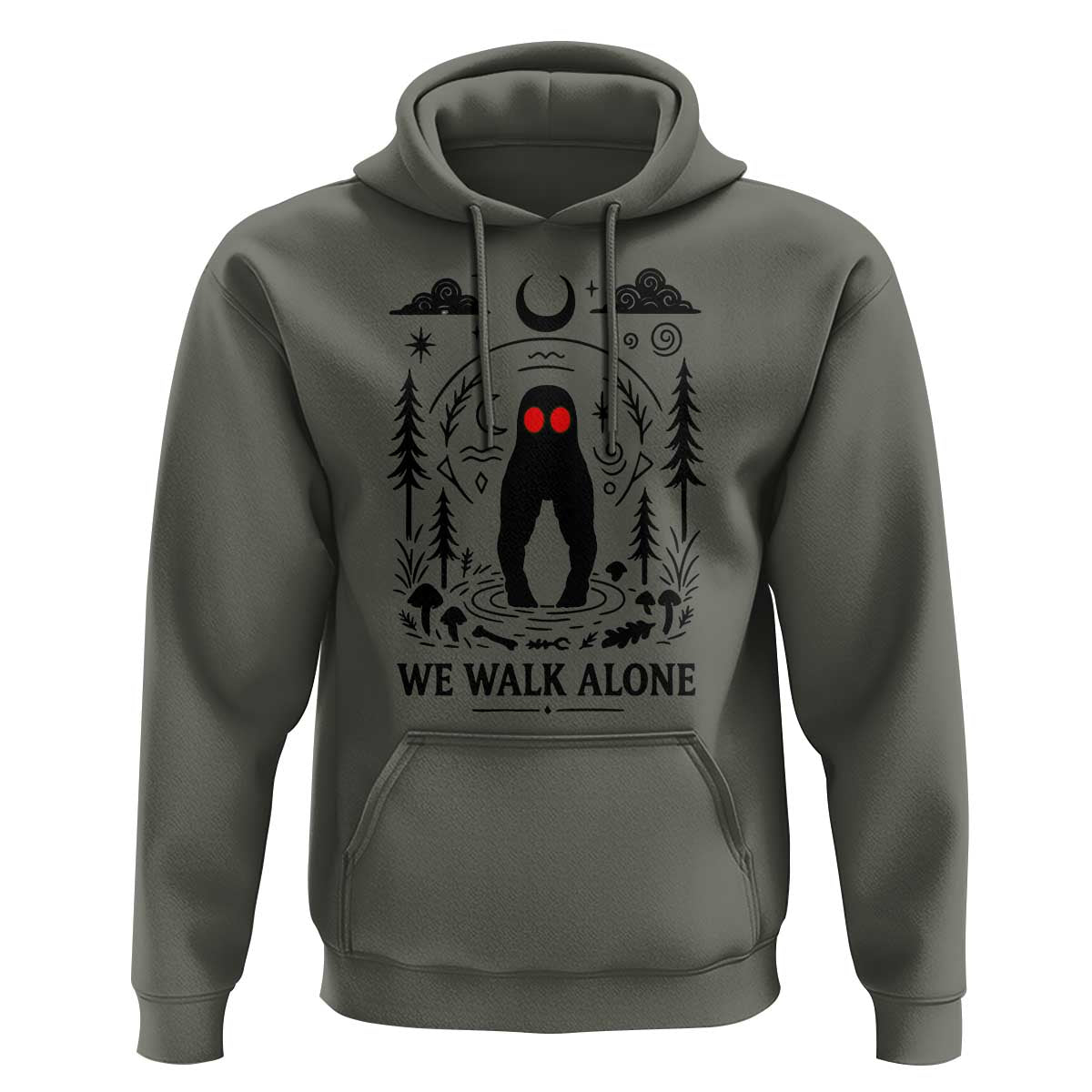 We Walk Alone Fresno Nightcrawler Hoodie California Cryptid Hunter - Wonder Print Shop