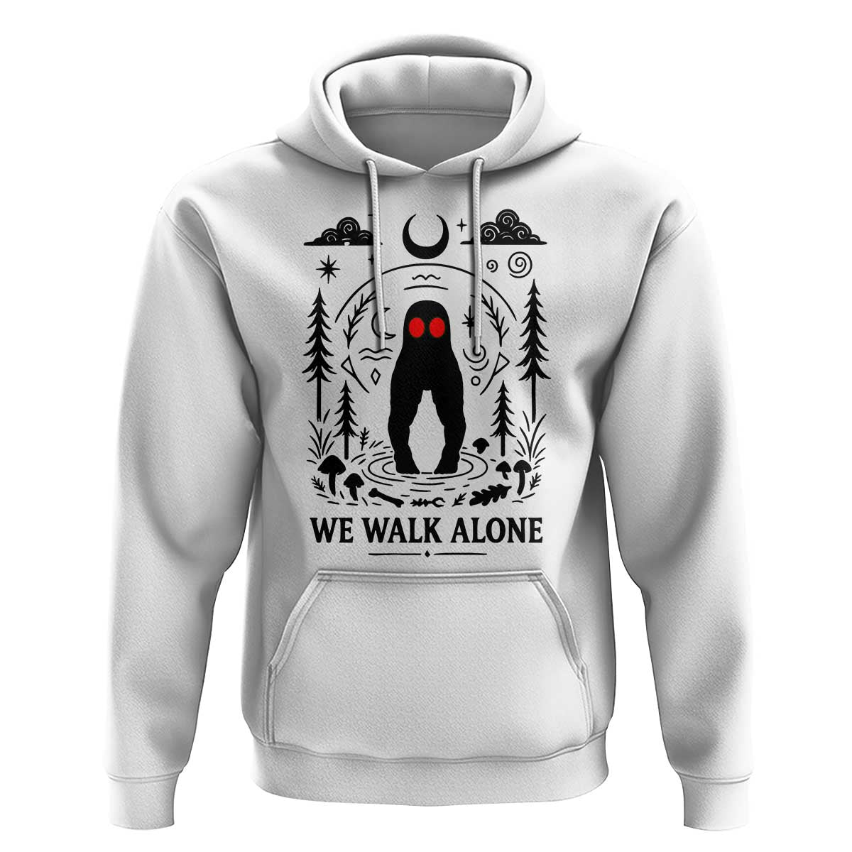 We Walk Alone Fresno Nightcrawler Hoodie California Cryptid Hunter - Wonder Print Shop