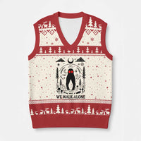 We Walk Alone Fresno Nightcrawler V-Neck Knit Sweater Vest California Cryptid Hunter - Wonder Print Shop